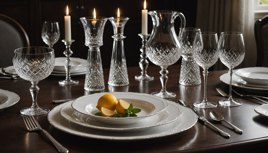 Come creare un servizio tavola elegante in cristallo